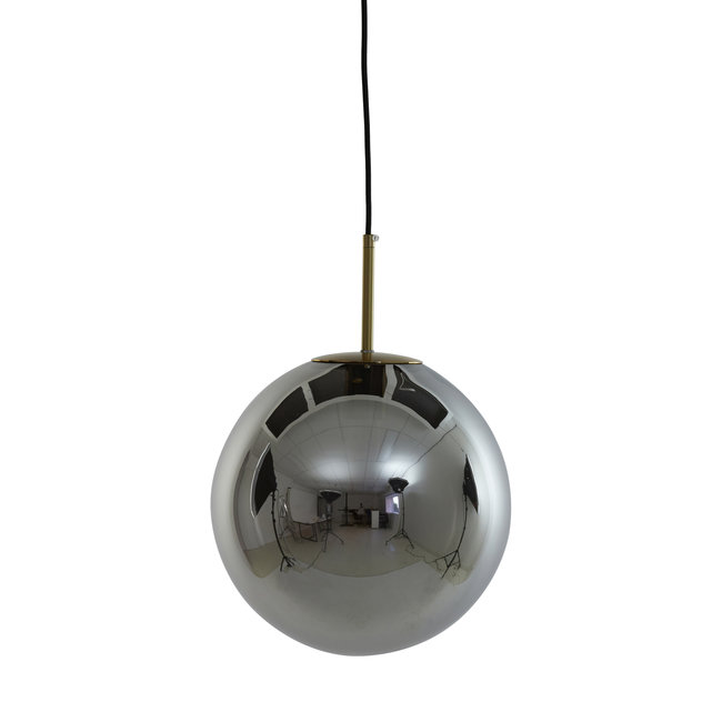 Light en Living Hanglamp MEDINA antiek  brons+glas smoke 2 maten