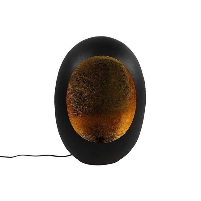 Countryfield Tafellamp E27 Eggy zwart goud groot