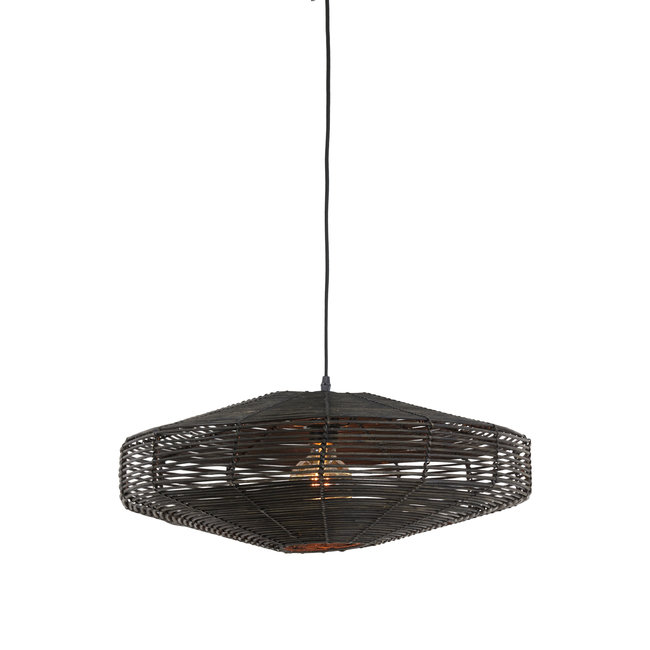 Light en Living Hanglamp Ø60x21 cm MATAKA rotan  donker bruin