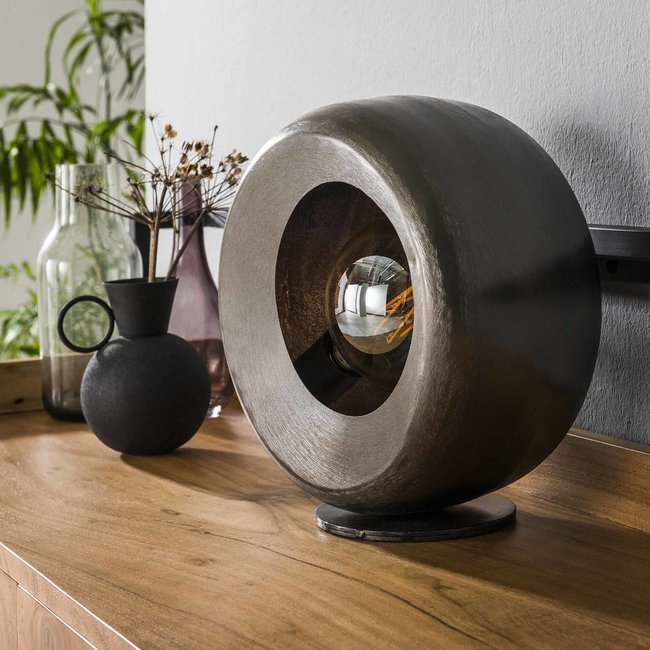 WoonStijl Tafellamp Ø30 Try Zwart Nikkel