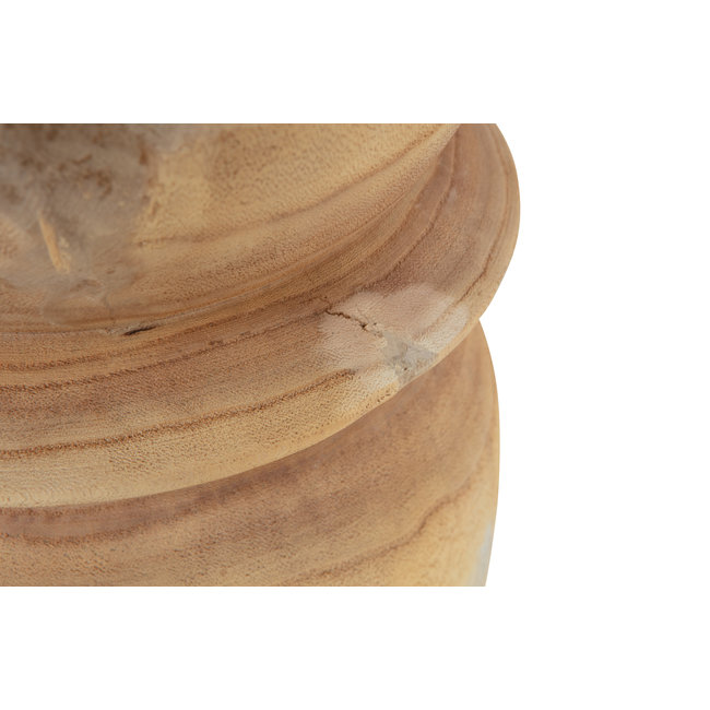 Woood Bikkel Kruk Hout Naturel 40xØ28cm