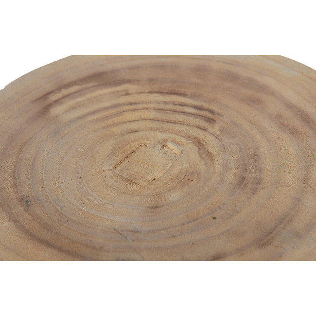Woood Bikkel Kruk Hout Naturel 40xØ28cm