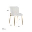 Richmond Interiors  Stoel Odessa White Bouclé / Brushed Gold (Copenhagen 900 Bouclé White)