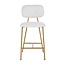 Richmond Interiors  Counterstoel Xenia White Bouclé / Brushed Gold (Copenhagen 900 Bouclé White)