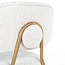 Richmond Interiors  Barstoel Xenia White Bouclé / Brushed Gold (Copenhagen 900 Bouclé White)