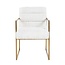 Richmond Interiors  Stoel Lizzy White Bouclé / gold (Copenhagen 900 Bouclé White)