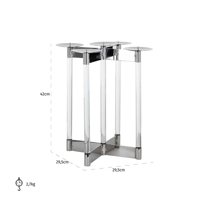 Richmond Interiors  Kandelaar Yaira silver (Silver)