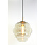 Light & Living Hanglamp MISTY goud+glas  amber goud - 2 maten