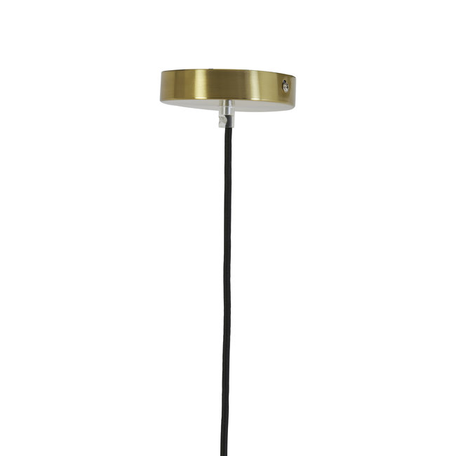 Light en Living Hanglamp MISTY goud+glas  amber goud - 2 maten
