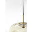 Light en Living Hanglamp MISTY goud+glas  amber goud - 2 maten