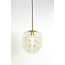 Light en Living Hanglamp MISTY goud+glas  amber goud - 2 maten