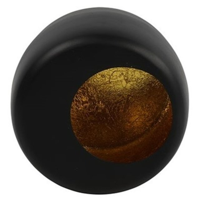 Countryfield Theelicht Rondo zwart/goud - 3 maten
