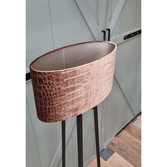 Light en Living Kap ovaal recht smal 38-17,5-19 cm  PRAYA bruin