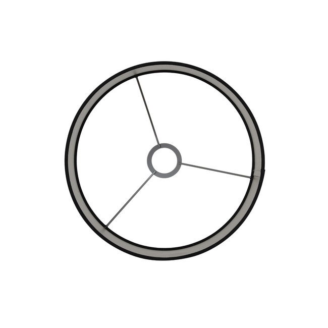 Light en Living Lampenkap cilinder VELOURS zwart-taupe - diverse maten