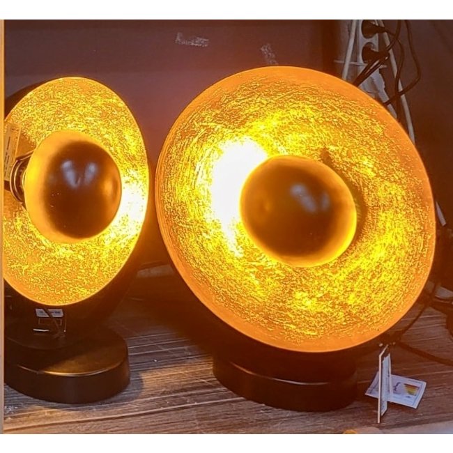 Countryfield Tafellamp Sahani zwart/goud