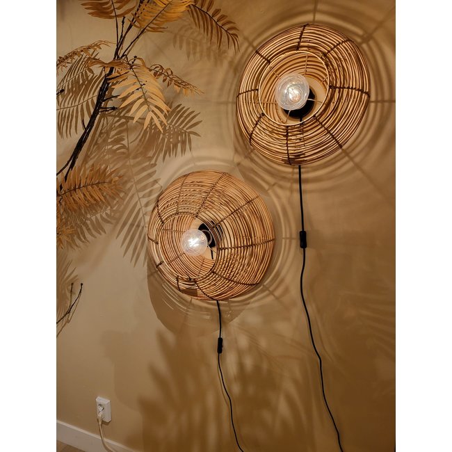 Light en Living Wandlamp Ø40x15 cm MILAN rotan  naturel