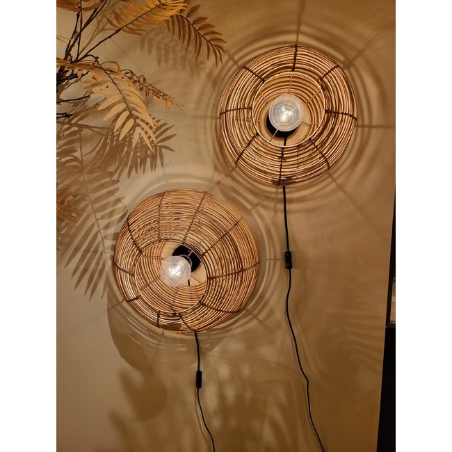 Light en Living Wandlamp Ø40x15 cm MILAN rotan  naturel