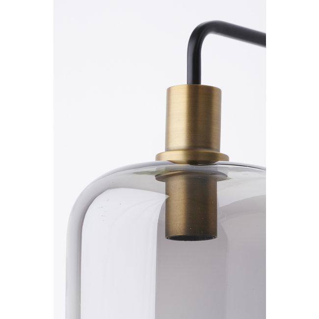 Light en Living Wandlamp 35x21x70 cm LEKAR antiek  brons+smoke glas