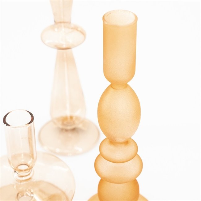 By Boo Set van 3 kandelaren Aurora Peach
