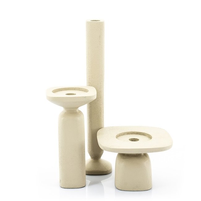 By Boo Candle holder Squand medium - beige