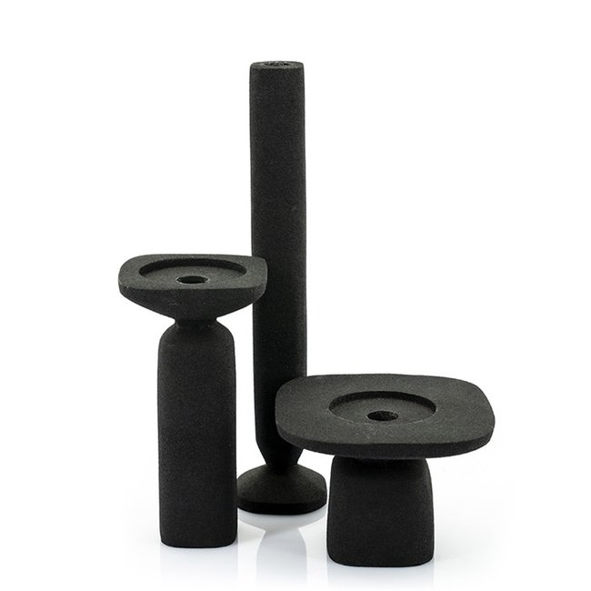 By Boo Candle holder Squand large - black