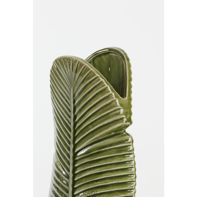 Light en Living Vaas LOU keramiek groen -  19 x 11 x 46,5 cm