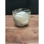 Light en Living Pot met kaars 9x9x9 cm SWIRL glas amber  grijs