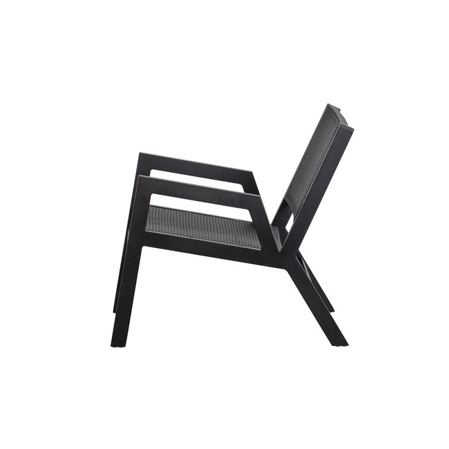 Woood Pem Fauteuil Met Armleuning Aluminium Zwart