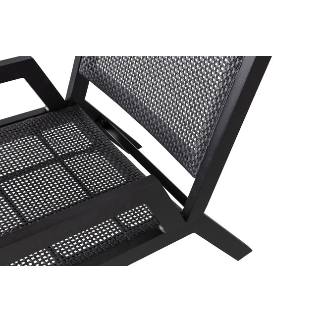 Woood Pem Fauteuil Met Armleuning Aluminium Zwart