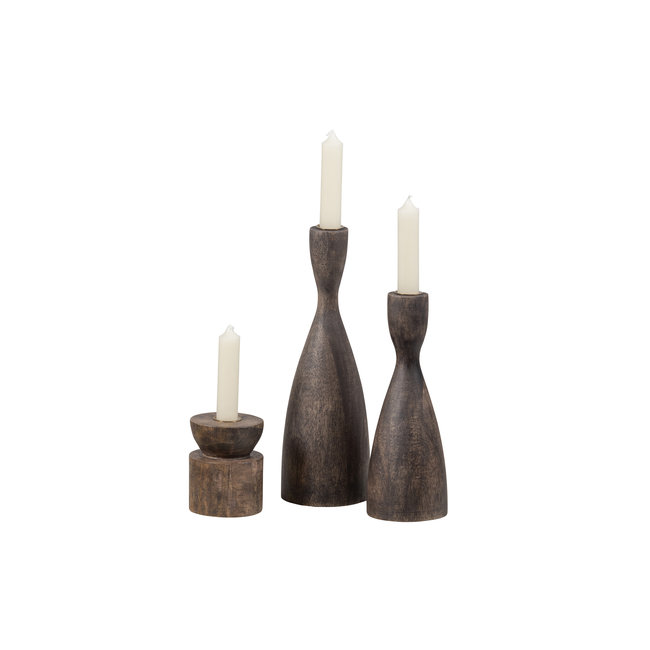 Woood Aiden Kandelaar Hout Bruin