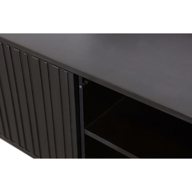 Woood New Gravure Tv Meubel 100 Cm Grenen Zwart [fsc]