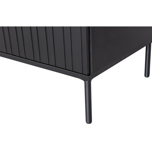 Woood New Gravure Tv Meubel 100 Cm Grenen Zwart [fsc]