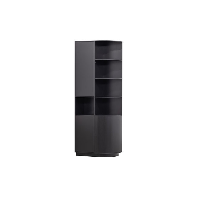 Woood Finca Opbergkast Rond Rechts 78 Cm Zwart [fsc]