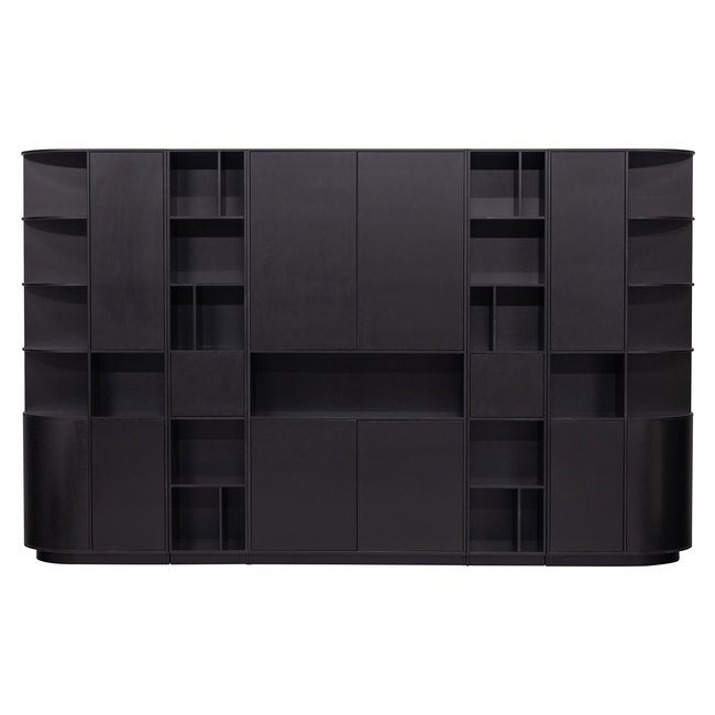 Woood Finca Opbergkast Rond Rechts 78 Cm Zwart [fsc]