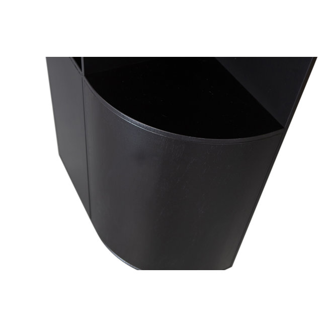 Woood Finca Opbergkast Rond Rechts 78 Cm Zwart [fsc]