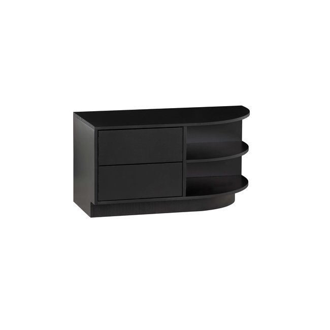 Woood Finca Tv Meubel Rond Rechts 78 Cm Grenen Zwart [fsc]