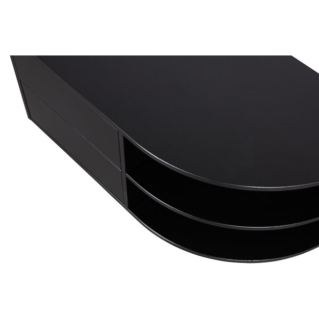 Woood Finca Tv Meubel Rond Rechts 78 Cm Grenen Zwart [fsc]