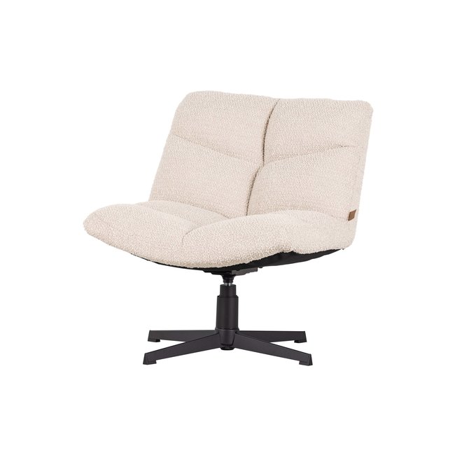 Woood Vinny Draaifauteuil BouclÉ Off White