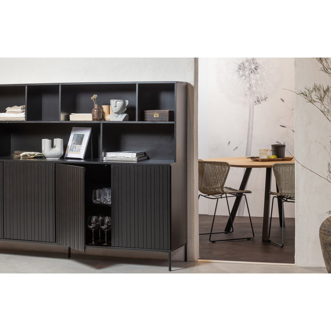 Woood Combi-tablo: Organisch Eiken 130x130 & 2-standen Poot Vierk