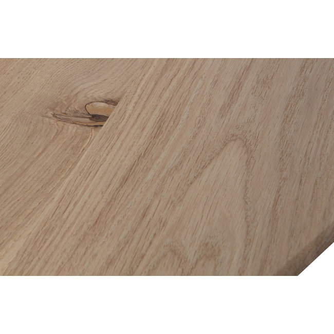 Woood Combi-tablo: Organisch Eiken 130x130 & 2-standen Poot Vierk