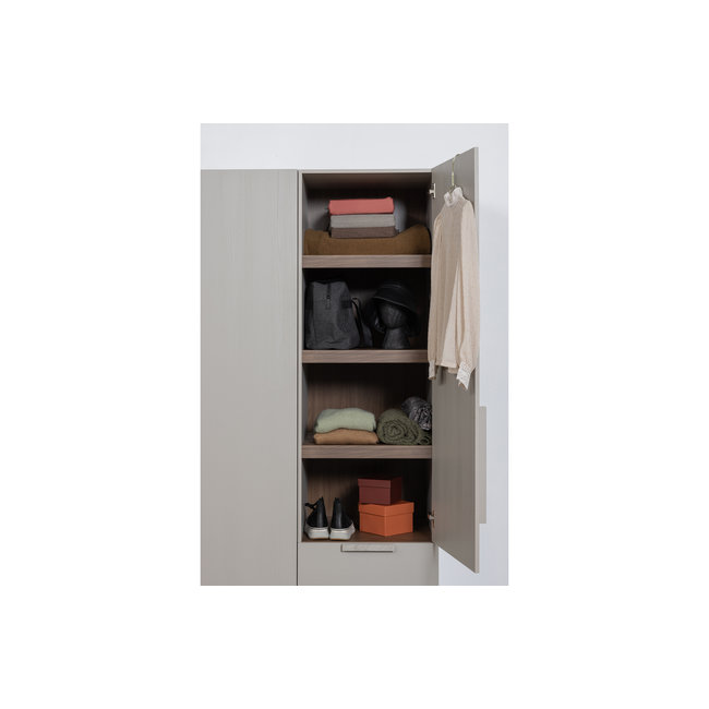 Woood Rens - 1 Drs Hang/legkast Greep Lang Noten/kiezelgrijs [fsc]