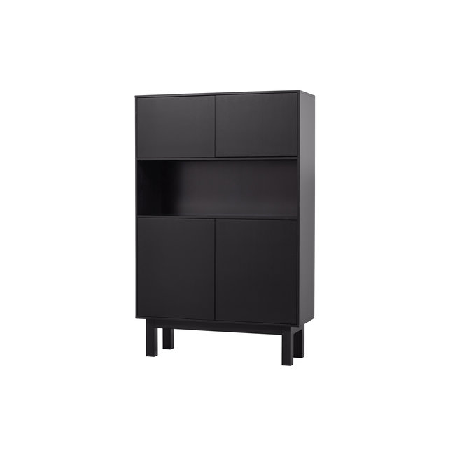 Woood Finca Buffet-/ Drankkast Grenen Diep Zwart [fsc]