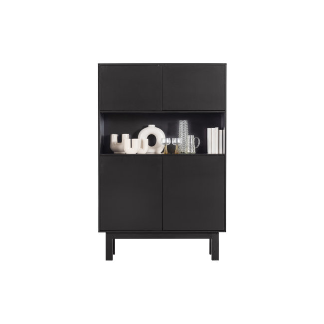 Woood Finca Buffet-/ Drankkast Grenen Diep Zwart [fsc]