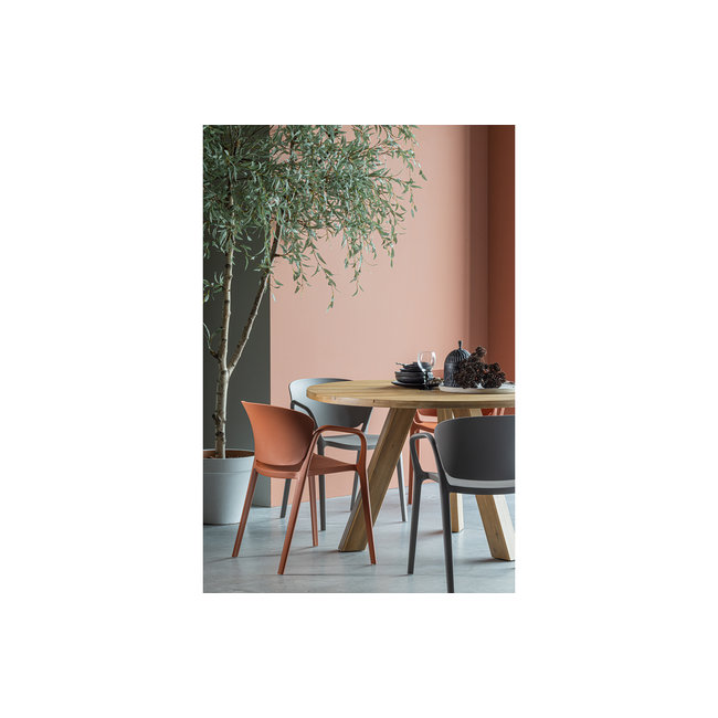 Woood Bent Eetkamerstoel Kunststof Taupe