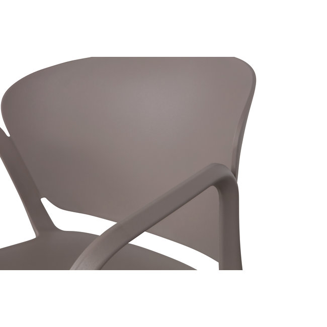 Woood Bent Eetkamerstoel Kunststof Taupe