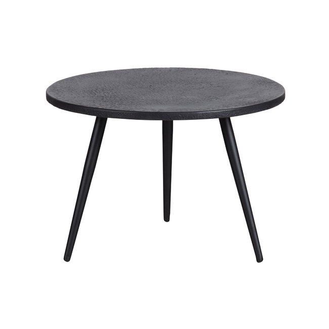 Woood Set van 2 - Suze Bijzettafels Hout/metaal Zwart