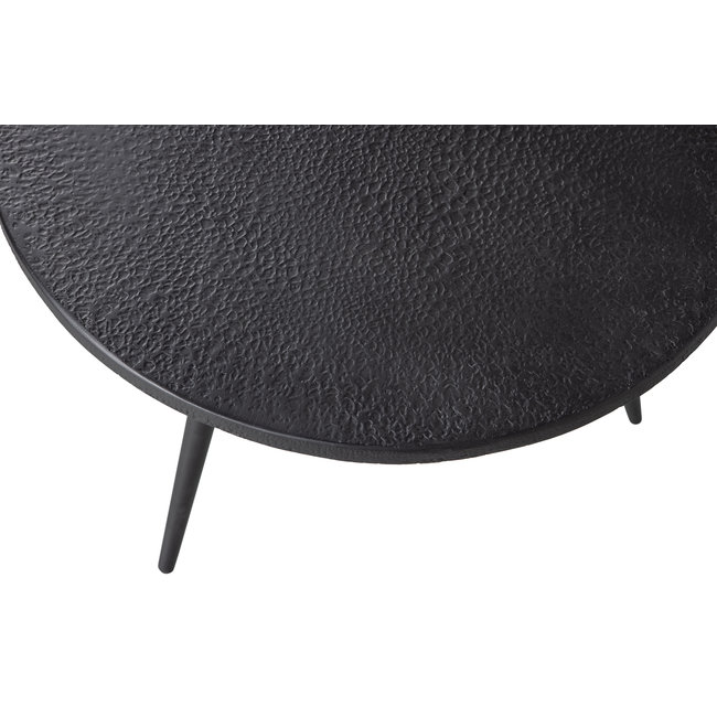 Woood Set van 2 - Suze Bijzettafels Hout/metaal Zwart