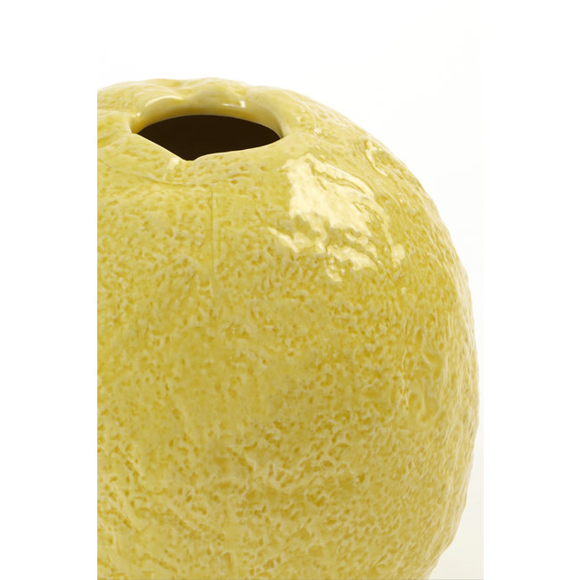 Light en Living Vaas Ø21,5x22 cm LEMON keramiek geel