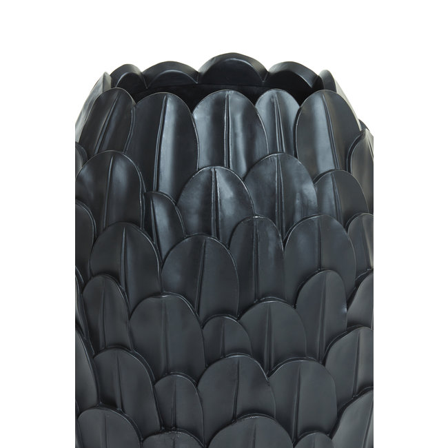 Light en Living Vaas deco FEDER zwart