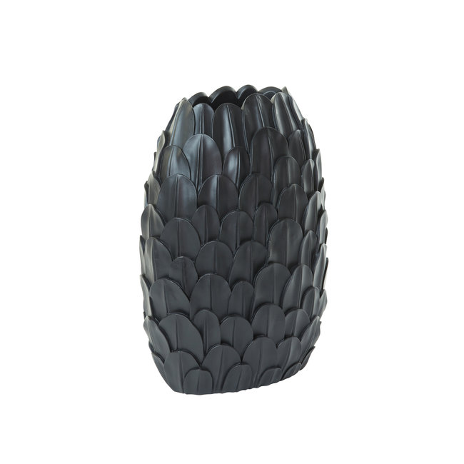 Light en Living Vaas deco FEDER zwart